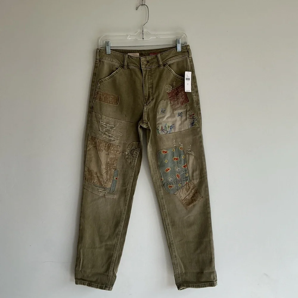 Pilcro The Wanderer Barrel Pants from Anthropologie 27 Boho Distressed High-End - Picture 2 of 8